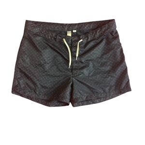 American apparel swim trunks Navy and Red Polka Dot Shorts